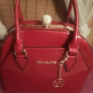 Red handbag